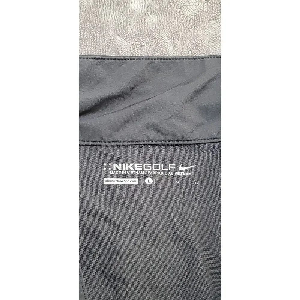 Nike Golf Sz L Men's 1/2-Zip Wind Shirts 578675-010 Black Long Sleeve C23-28 - Picture 5 of 9